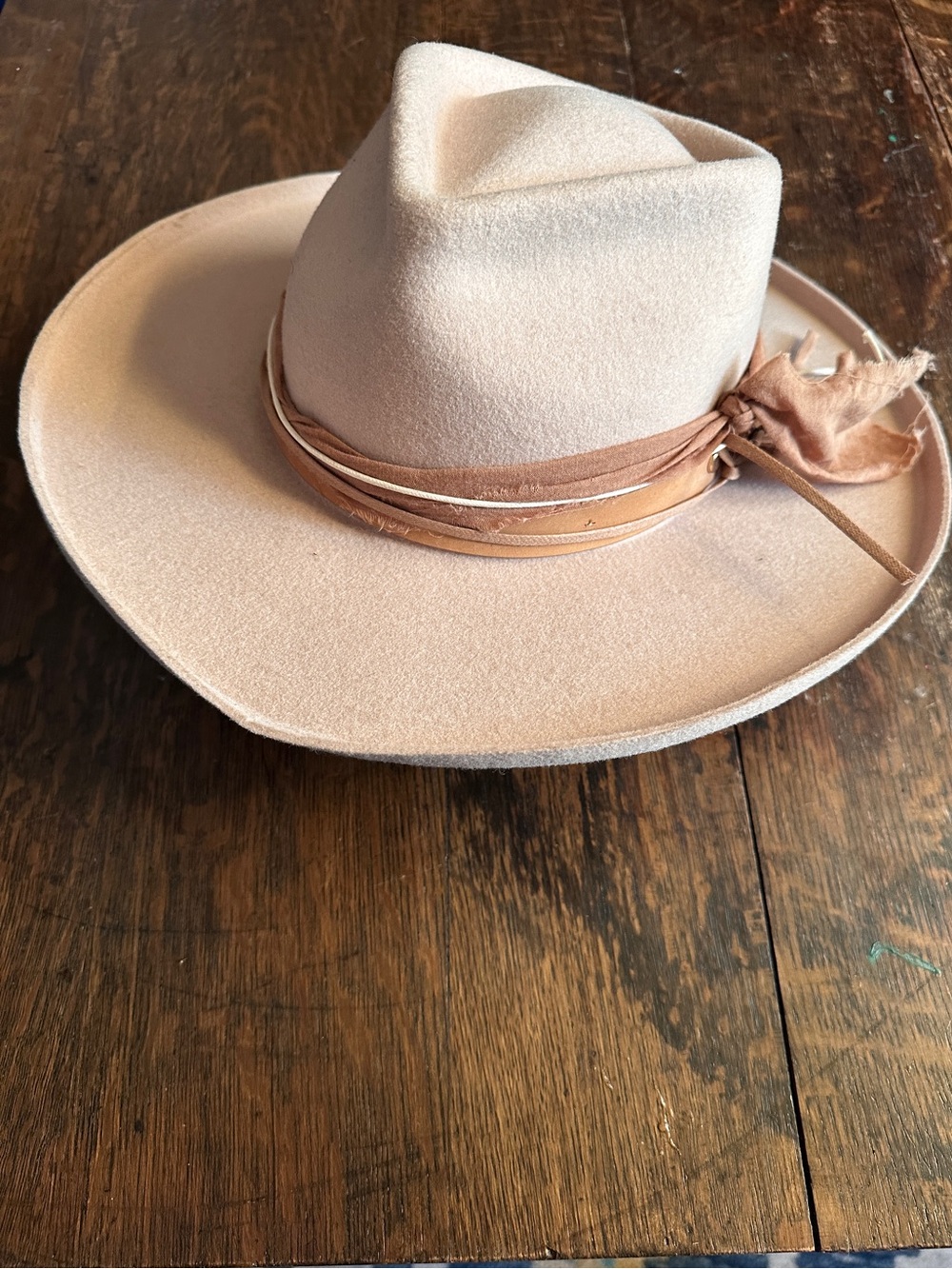 Gigi Pip Monroe Rancher Australian Wool Hat 57 Grey/Oatmeal